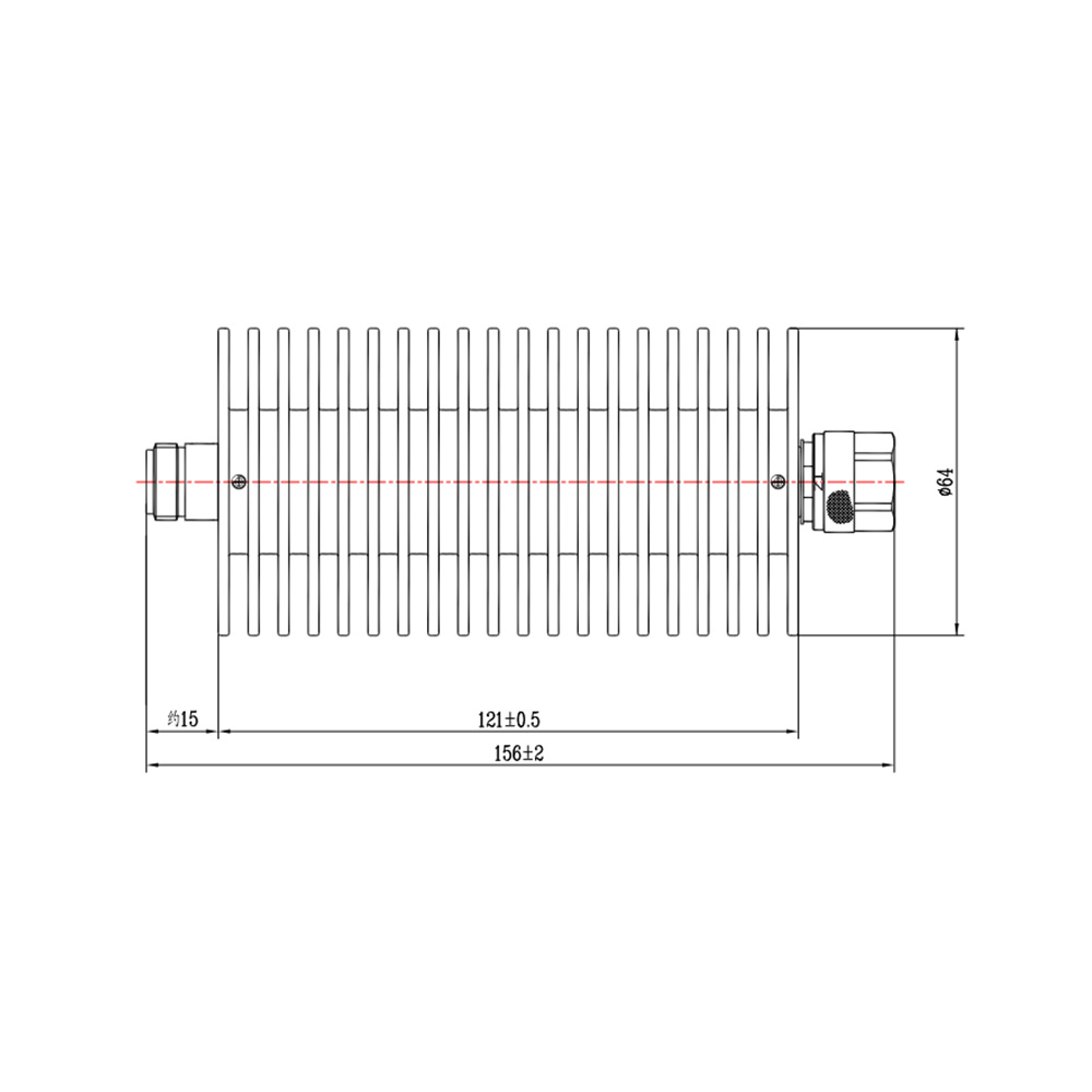 HS-XXdB 100W Fixed Attenuator With N Type (8G)_Web2